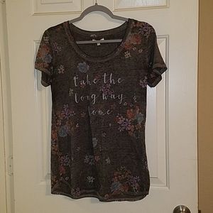Maurices Floral "Take the long way home" Graphic Tshirt